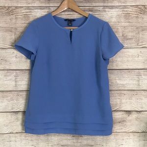Lands End Blue Blouse